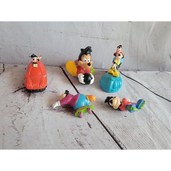Burger King 1992 Disney's Goof Troop Figures Max PJ Goofy - Picture 1 of 8